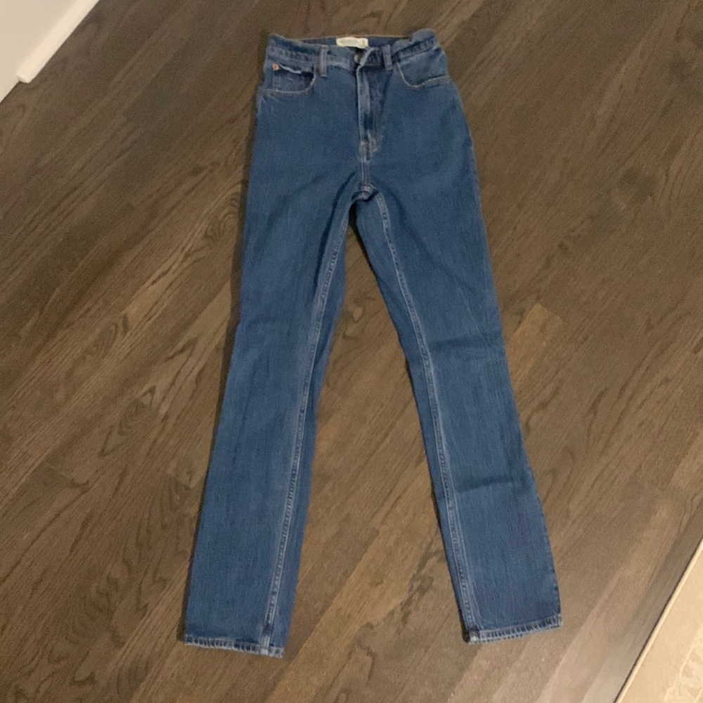 Abercrombie The 90s Slim Straight Ultra High Rise Jean, Curve Love